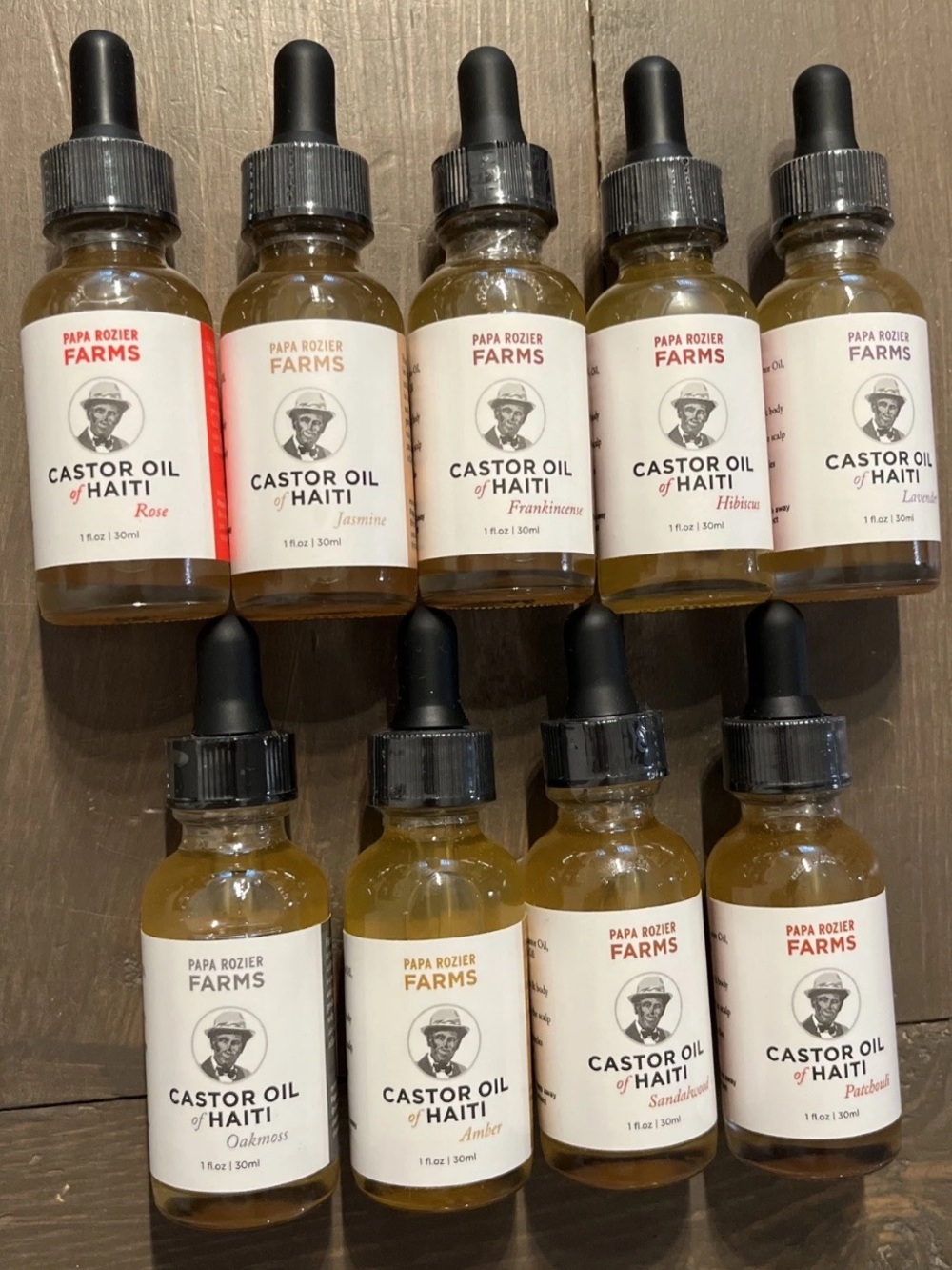 Papa Rozier Farms Castor Oil 9 Bottles New & Sealed